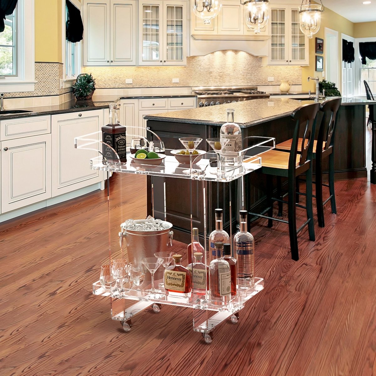 Elixir Clear Bar Cart - Stauber Furnishings
